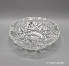 Vintage Cut Lead Crystal Pinwheel Star Pattern Ashtray — listing 5