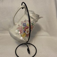 James Kent Old Foley 'Imari' Blue & White Floral and Bird Pitcher / Jug — listing 4