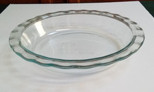 Pyrex Clear Glass Fluted Rim Deep Dish Pie Plate 9.5 inch — listing 5