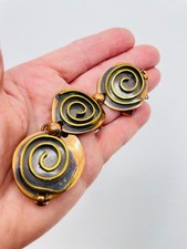 Handmade Artisan Brass Cuff Bracelet with Organic Pod/Seed Form — listing 4