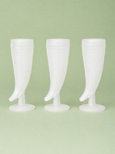 Tiara Indiana Glass Frosted Powder Horn Pilsner Glass — listing 2