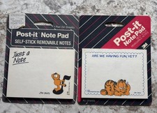 Vintage 1990 Garfield 3M Post-it Note Pad "Compute This, Sucker!" Sealed on Card — listing 6