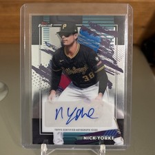 Nick Yorke Topps Finest Certified Autograph Baseball Card - Pittsburgh Pirates — listing 3