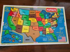 Lot of 6 Vintage Playskool Wooden Frame-Tray Puzzles (Disney & Peanuts) — listing 5