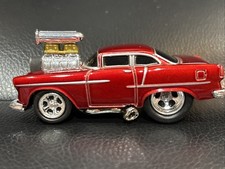 Funline Muscle Machines 1955 Chevy Nomad Diecast Hot Rod with Flames