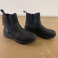 Khombu Black Leather Zip-Front Ankle Boots, Men's Size 8.5 M, Made in Brazil, listing 3