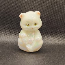 Clear Glass Figural Teddy Bear Figurine with Frosted Face — listing 6