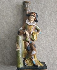 Borghini Lacrima Christi Figural Wine Decanter Bottle Man Smoking Pipe — listing 2