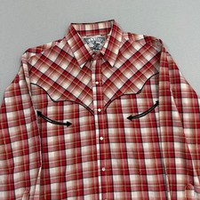Vintage Ely Cattleman Men's Western Pearl-Snap Shirt, Serape Stripe, Size XL