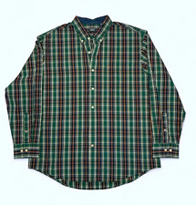 IZOD Men's Short Sleeve Plaid Button-Down Shirt, Size Large — listing 6