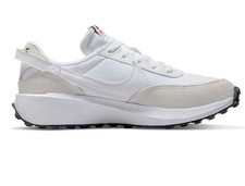 Nike Waffle Debut Sneakers - Cream/Solar Red/Yellow — listing 4
