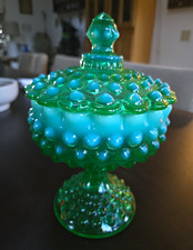 Vintage Green Hobnail Glass Vase, DPS Dois XL, Made in Italy — listing 5
