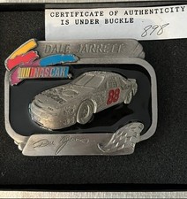 Dale Jarrett #88 Ford Credit NASCAR Winston Cup Pewter Belt Buckle, Limited Edition #189, American Legends Foundry — listing 2