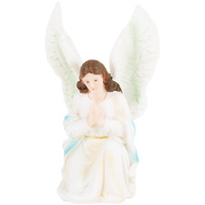 Resin Guardian Angel with Cherub on Clouds Figurine