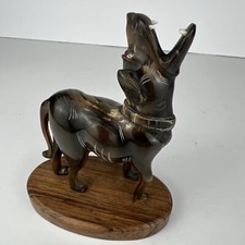 Vintage Chinese Ivory-Colored Deeply Carved Resin Vase with Elephant Head Handles, 12" x 10"