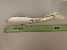 Casting/Trolling Spoon Fishing Lure - Pink & Black with Silver Glitter Stripe No markings at all — listing 5