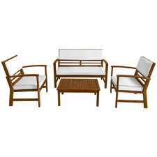 Outdoor Patio Furniture Set — Rocking Chair, Loveseat & Glass Coffee Table (Sling Mesh, Black Frame) — listing 5