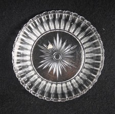 Vintage EAPG Pressed Glass 4-inch Nappy Sauce Dish with Hobstar & Fan Pattern — listing 2