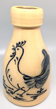 Maple City Pottery Salt-Glaze Stoneware Canister Set with Blue Folk Art Farm Animals (4 Pieces) — listing 4