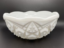 McKee Concord Toltec Pattern Milk Glass Footed Bowl — listing 3