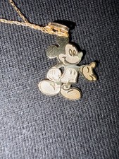 Disney Mickey Mouse Rhinestone Halo Pendant on Rope Chain — listing 4