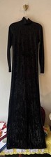 Bumpsuit Nicole Crushed Velvet Mock-Neck Long-Sleeve Dress, Size L — listing 2