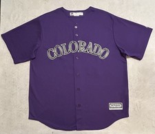 Majestic Colorado Rockies Cool Base Dry Wicking Shirt - Adult Large Black — listing 4