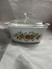 CorningWare Spice O' Life 'La Marjolaine' Casserole and Grab-It Bowl with Glass Lids