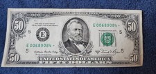 Series 1981 $50 Federal Reserve Note, Ulysses S. Grant, New York (B) District — listing 6