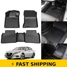 Genuine Nissan Altima Carpeted Floor Mat Set (4-piece) with Hide-Away Trunk Net — listing 5