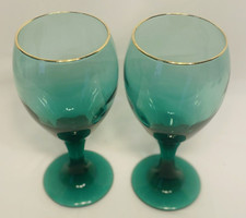 Clear Glass Salad/Dessert Plates with Gold Rim, Set of 6+, listing 5