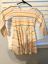 Well Dressed Wolf Girls' Striped Metallic Twirl Dress with Flutter Sleeves — listing 5