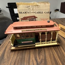Vintage Jim Beam San Francisco Cable Car Whiskey Decanter, Powell & Mason Streets, Regal China, circa 1968