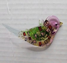 Handmade Fused Glass Onion Ornament with Monogram 'B' and Gold Filigree, Beaded Hanger — listing 6