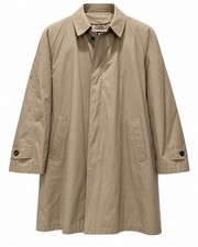 Vintage London Fog Two-Tone Snap-Front Rain Jacket, Tan & Black, Size 14 Regular