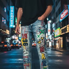 Rue 21 High-Waist Mom Jeans with Graffiti Graphic Print — listing 5