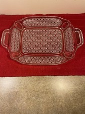 Vintage Pressed Glass Serving Bowl with Fan and Arch Pattern — listing 5