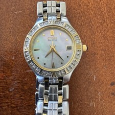 Citizen Eco-Drive Women's Diamond Watch, Model EW2460-56A, Mother-of-Pearl Dial, listing 6