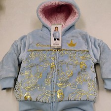 Disney Princess Girls' Pink Sherpa-Lined Zip Jacket with Gold Foil Print — listing 2