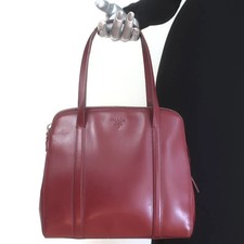 Vintage Prada Cognac Leather Top-Handle Frame Handbag