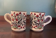 Handmade Turkish Ceramic Mug with Floral Relief Design — listing 5