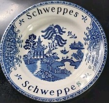 Enoch Wedgwood (Tunstall) Blue Willow Schweppes Advertising Pin Dish, 4.5 inch — listing 2