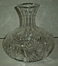 Antique American Brilliant Period Cut Glass Carafe with Pinwheel Star Pattern — listing 3