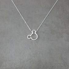 Disney Mickey Mouse Rhinestone Halo Pendant on Rope Chain — listing 2