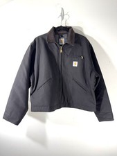 Vintage Carhartt Detroit Style Blanket-Lined Work Jacket, Dark Green, Men's Large — listing 2