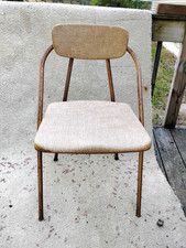 Pair of Cosco Vintage Padded Folding Chairs, Green Frame with Southwestern Stripe Upholstery — listing 6