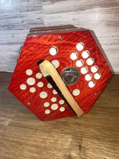 Antique Hexagonal 20-Button Anglo Concertina with Fretwork Ends — listing 4