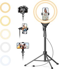LED Selfie Ring Light with Bluetooth Remote Selfie Stick Tripod and Phone Holder