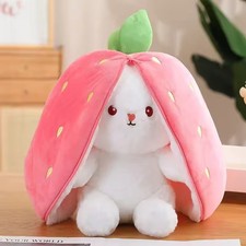 Reversible Plushie Bunny/Rabbit Mood Plush - Light Blue & Navy — listing 4