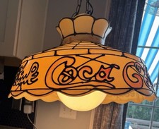 Coca-Cola Tiffany-Style Stained Glass Table Lamp with Ornate Metal Base — listing 2
